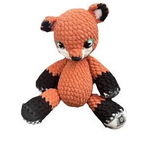 Crochet Stuffed Fox Plush Baby Toddler Comforter Large